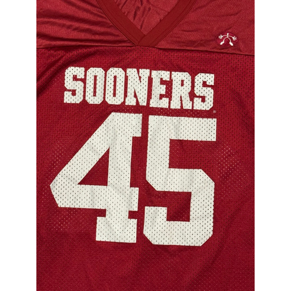 Vintage 90s Oklahoma Sooners #45 Football Jersey BT Player Sports Made USA Sz M - Picture 6 of 9